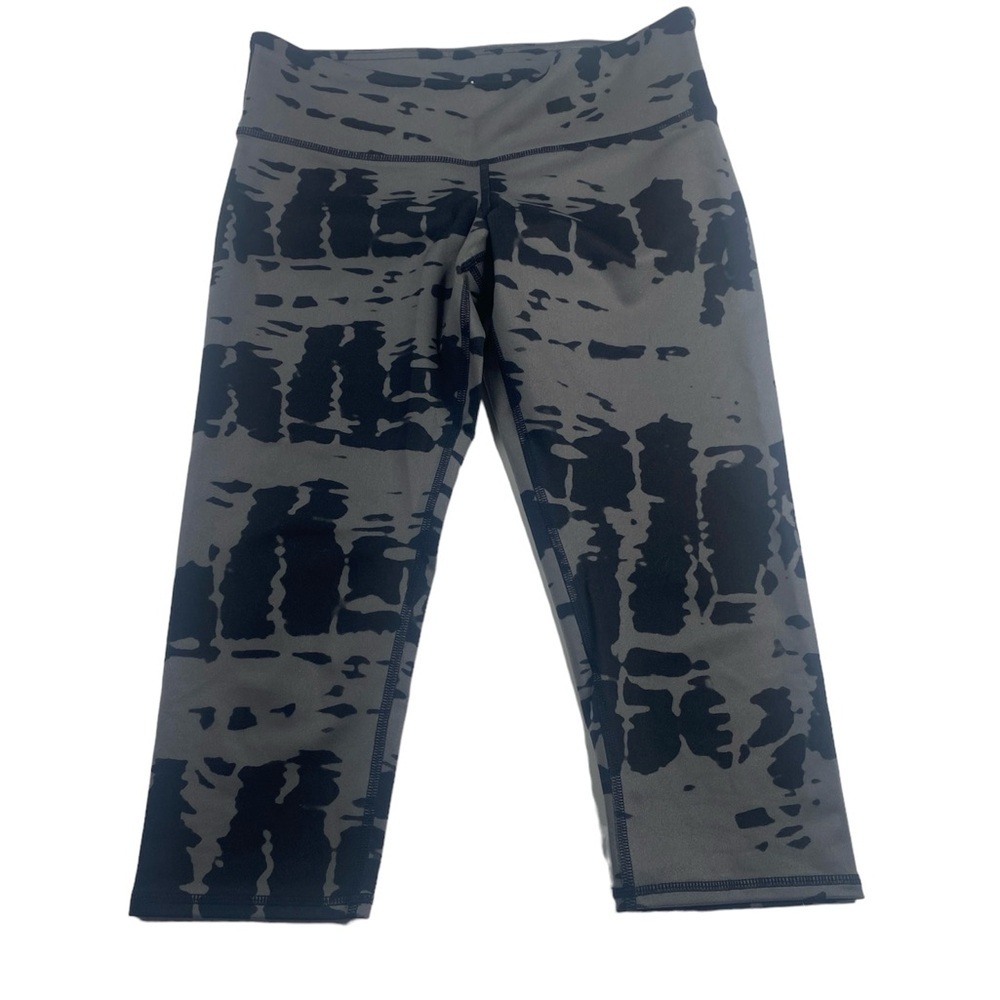 Alo Yoga Airbrush Capri Legging Grey Black Tie Dye Small S